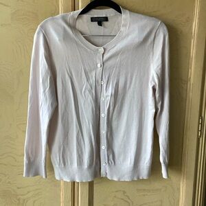 Banana Republic pima cotton cashmere light gray sweater SZ M. EUC